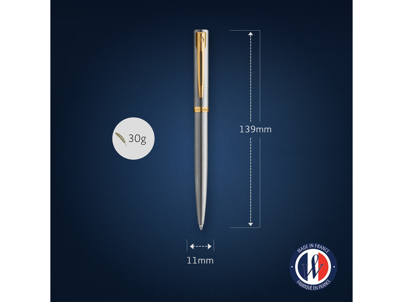 Waterman Impression Stainless Steel G.T. Ballpen M Blue ink