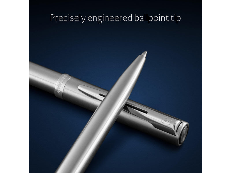 Waterman Impression Stainless Steel P.T. Ballpen M Blue ink