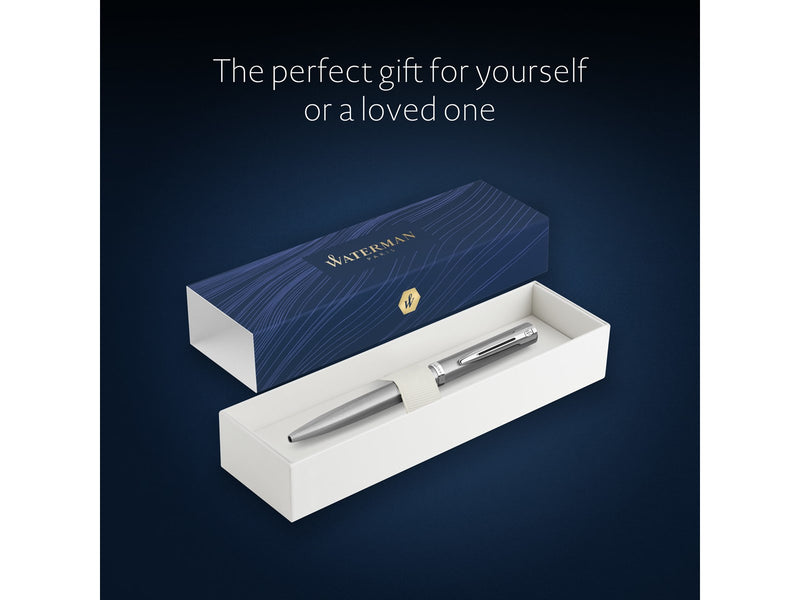 Waterman Impression Stainless Steel P.T. Ballpen M Blue ink