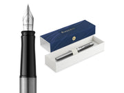 Waterman Impression Stainless Steel P.T. Fountain pen M Blue ink