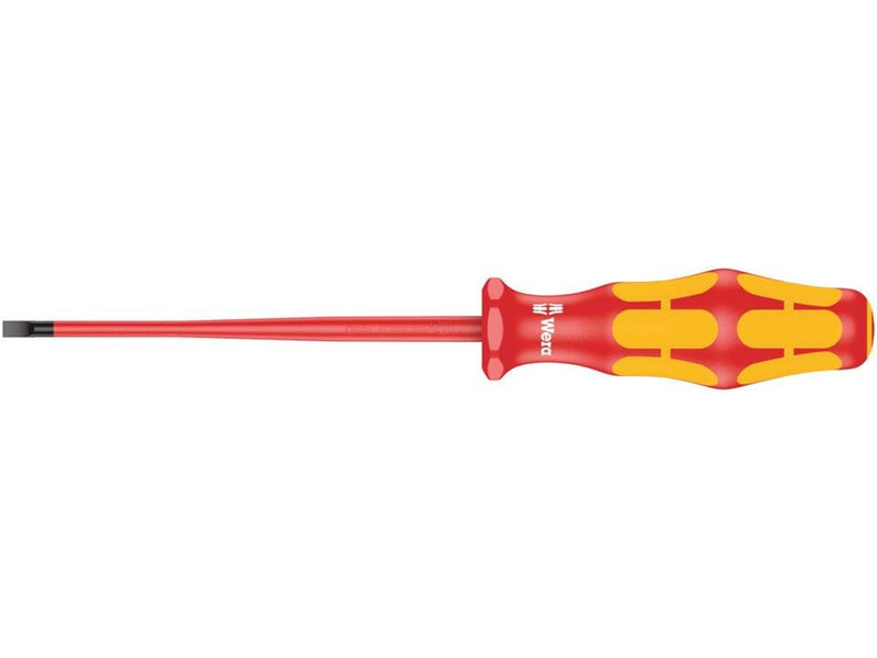 Wera 160 iS VDE-isolierter Schlitz-Schraubendreher mit reduziertem Klingendurchmesser, 0.6 x 3.5 x 100 mm