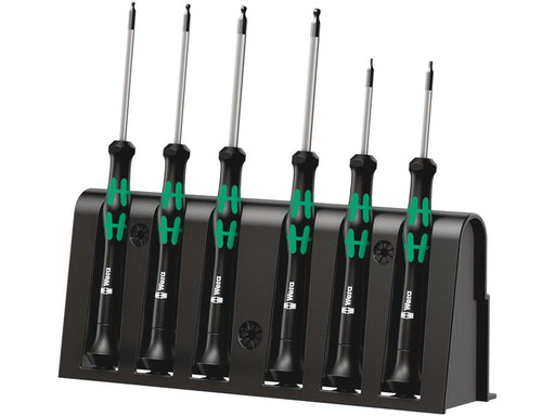 Wera 2052/6 Elektroniker-Schraubendrehersatz + Rack, 6-teilig