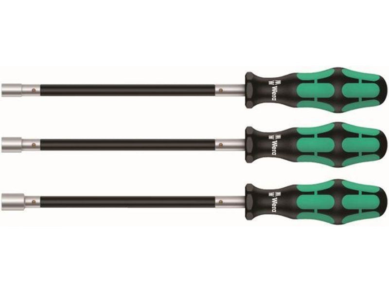 Wera 3 Piece Kraftform Flexible Shaft Nutspinner Set