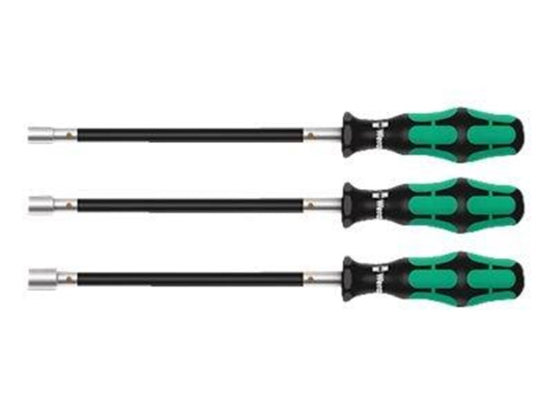 Wera 3 Piece Kraftform Flexible Shaft Nutspinner Set