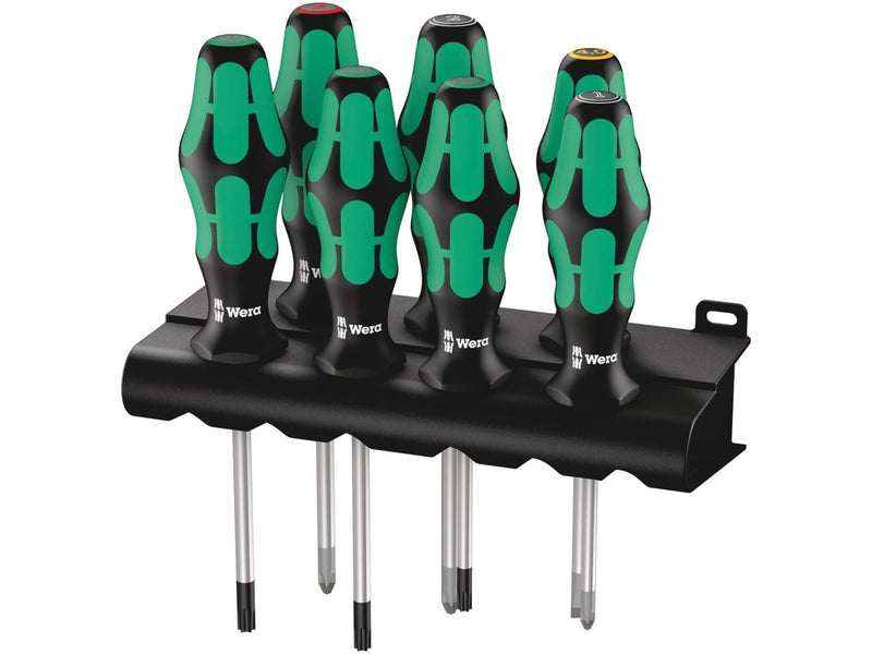 Wera 335/350/367/7 Rack Schraubendrehersatz Kraftform Plus Lasertip + Rack, 7-teilig