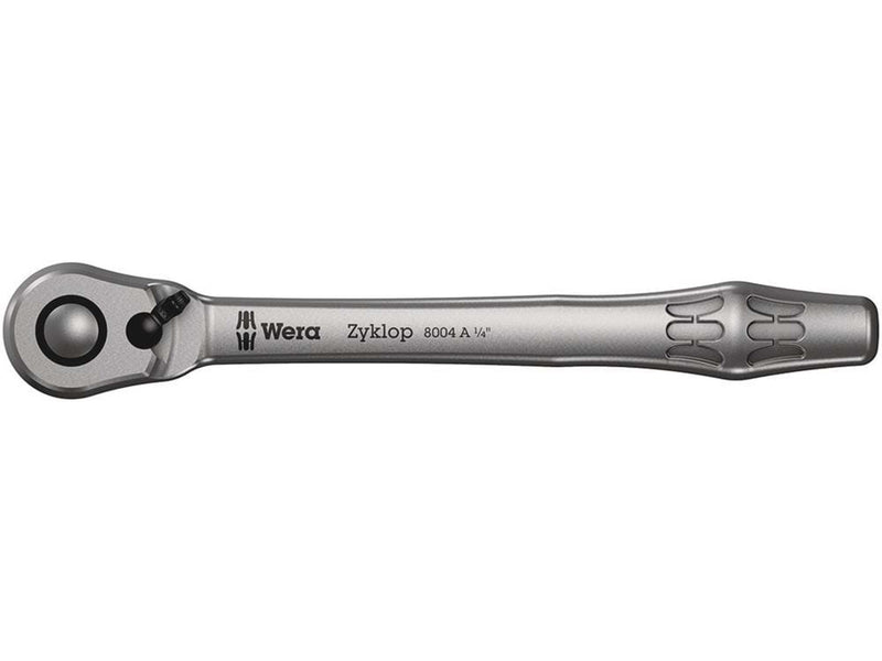 Wera 8004 A Zyklop Metal-Knarre mit Umschalthebel mit 1/4"-Antrieb, 1/4 Zoll x 141.0 mm