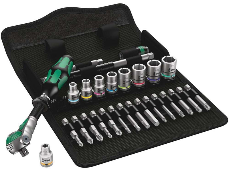 Wera 8100 SA 9 Zyklop Speed-Knarrensatz, 1/4"-Antrieb, zöllig, 28-teilig