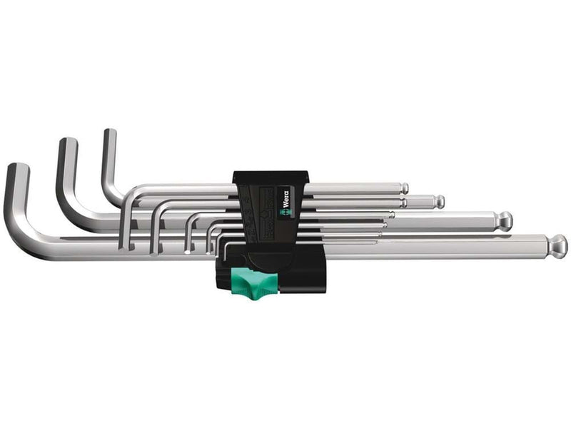 Wera 950 PKL/9 SM N Winkelschlüsselsatz, metrisch, gestellverchromt, 9-teilig