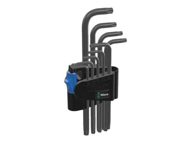 Wera 967 L/9 TORX® HF Winkelschlüsselsatz mit Haltefunktion, BlackLaser, 9-teilig