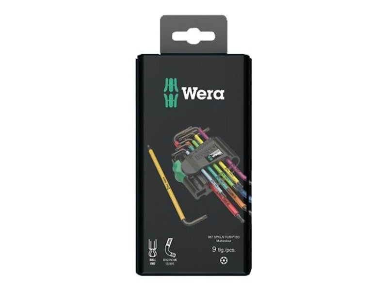 Wera 967 SPKL/9 TORX® BO Multicolour Winkelschlüsselsatz, BlackLaser, 9-teilig