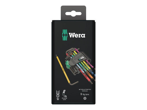 Wera 967 SPKL/9 TORX® BO Multicolour Winkelschlüsselsatz, BlackLaser, 9-teilig
