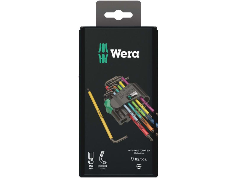 Wera 967 SPKL/9 TORX® BO Multicolour Winkelschlüsselsatz, BlackLaser, 9-teilig