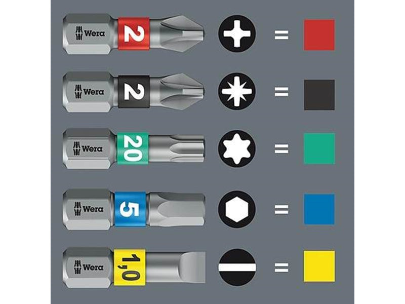 Wera Bit-Check 12 BiTorsion 1 SB 12 pieces