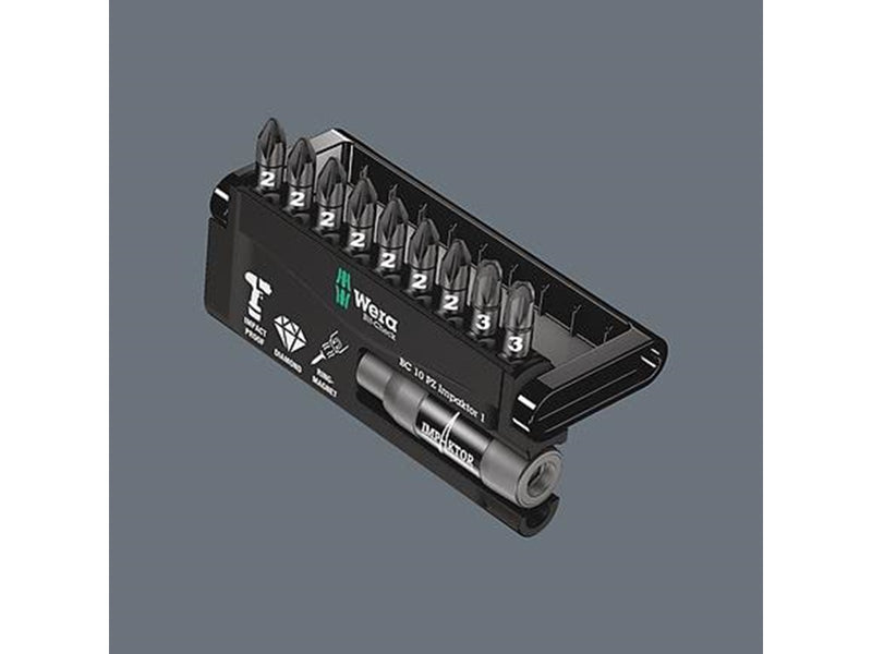 Wera Bit-Sortiment, Bit-Check 10 PZ Impaktor 1, 10-teilig
