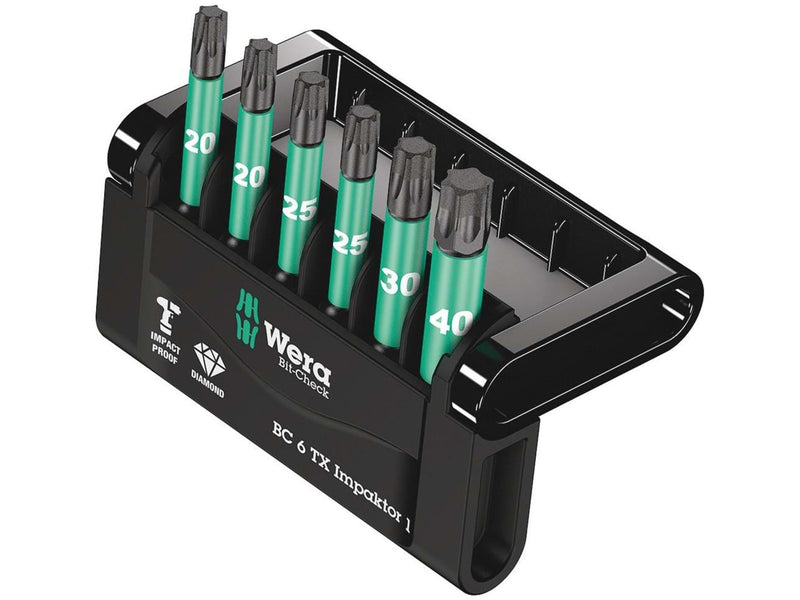 Wera Bit-Sortiment, Bit-Check 6 TX Impaktor 1, 6-teilig