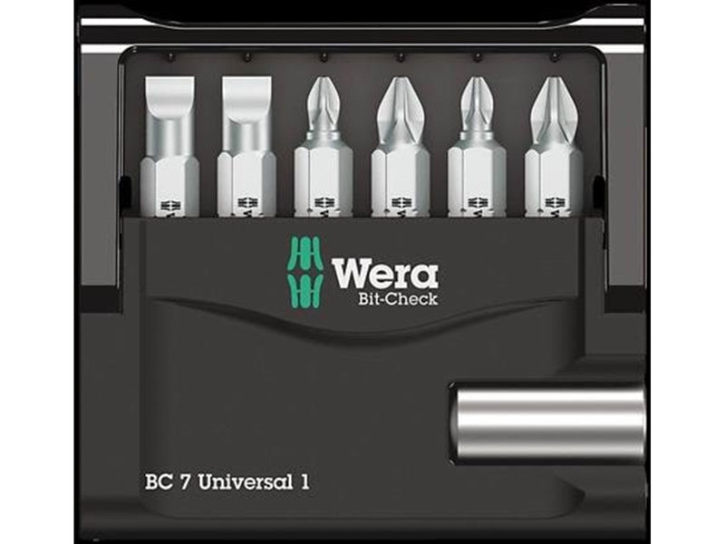 Wera Bit-Sortiment, Bit-Check 7 Universal 1, 7-teilig