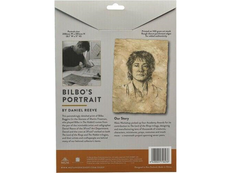 Weta Workshop - The Lord of the Rings - Portrait of Bilbo Baggins Statue Art Print