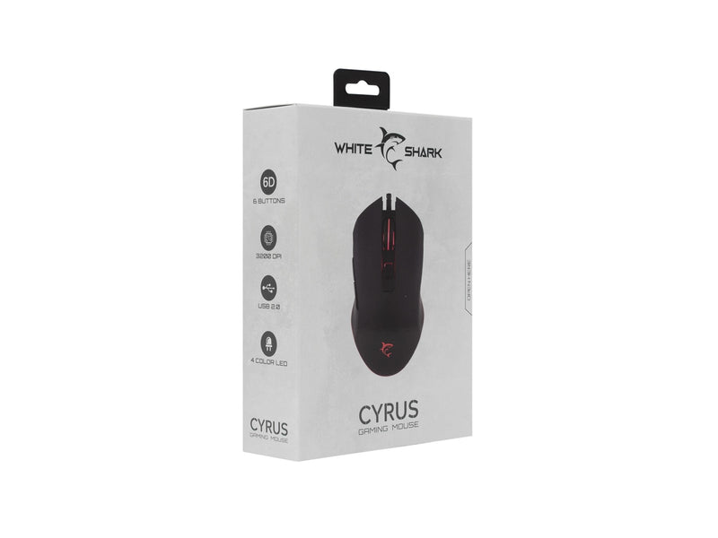 White Shark CYRUS Wired - Gaming Maus (Schwarz)