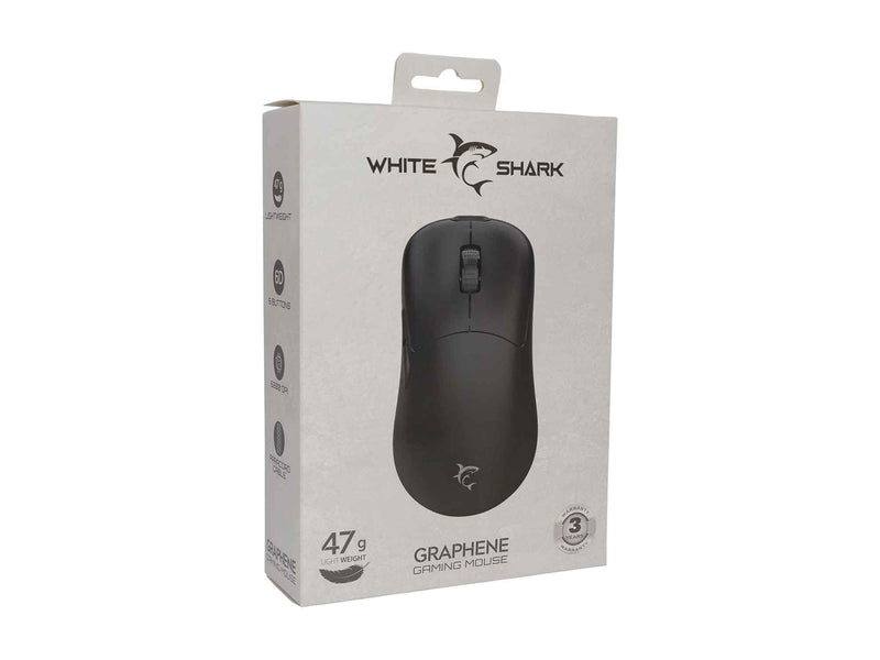 White Shark GRAPHENE Wired - Gaming Maus (Schwarz)
