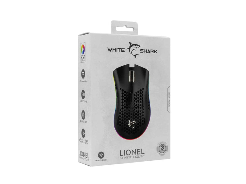 White Shark LIONEL Wireless - Gaming Maus (Schwarz)