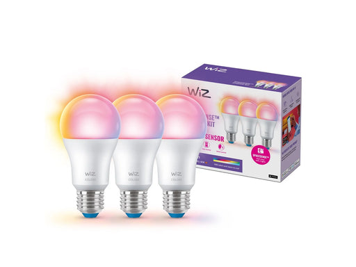 WiZ Color A60 E27 Smart LED Bulb 3-pack - RGB/16 Million colors + Dimmable White LED