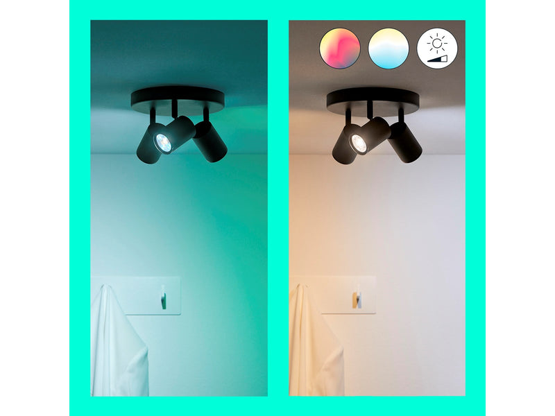 WiZ Imageo 3x Adjustable Smart Spotlight with Round Plate Tunable White & Color