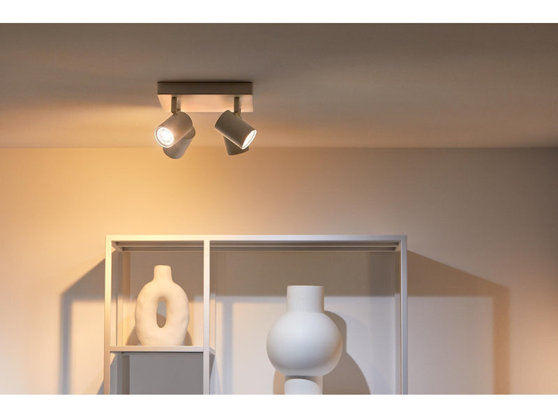 WiZ Imageo 4x Adjustable Smart Spotlight with Square Plate Tunable White & Color White