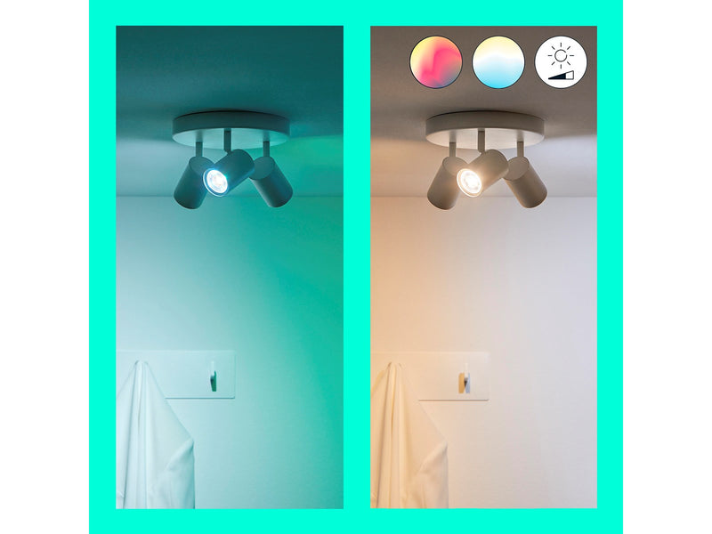WiZ Imageo 4x Adjustable Smart Spotlight with Square Plate Tunable White & Color White