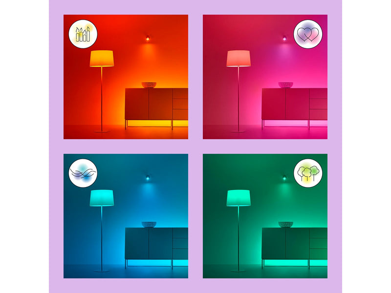 WiZ Imageo 4x Adjustable Smart Spotlight with Square Plate Tunable White & Color White