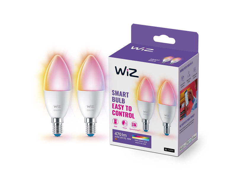 WiZ Kerze C37 E14 Full Color - Doppelpack