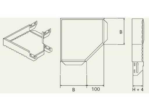 Wibe Corner piece 90 300mm
