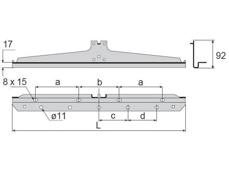Wibe Support bracket 3/400 hdg