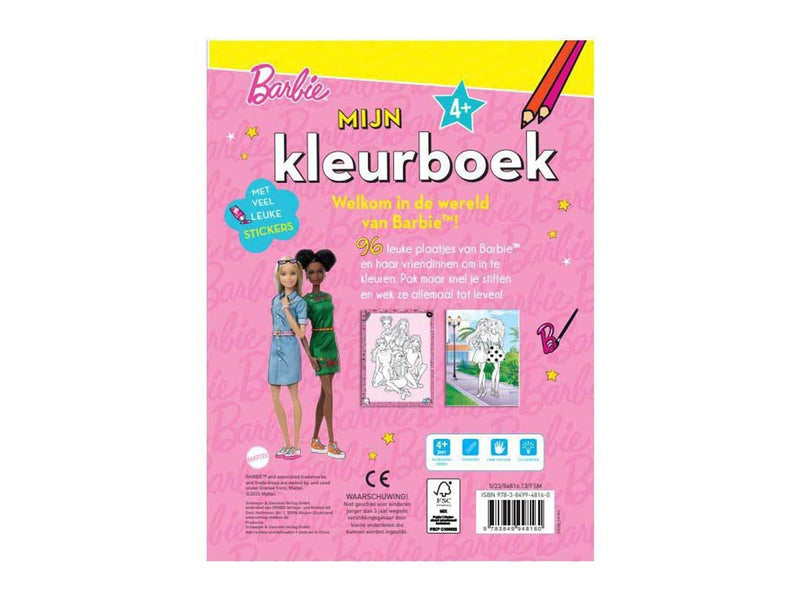 Wins Holland My Coloring Book with Stickers - Barbie