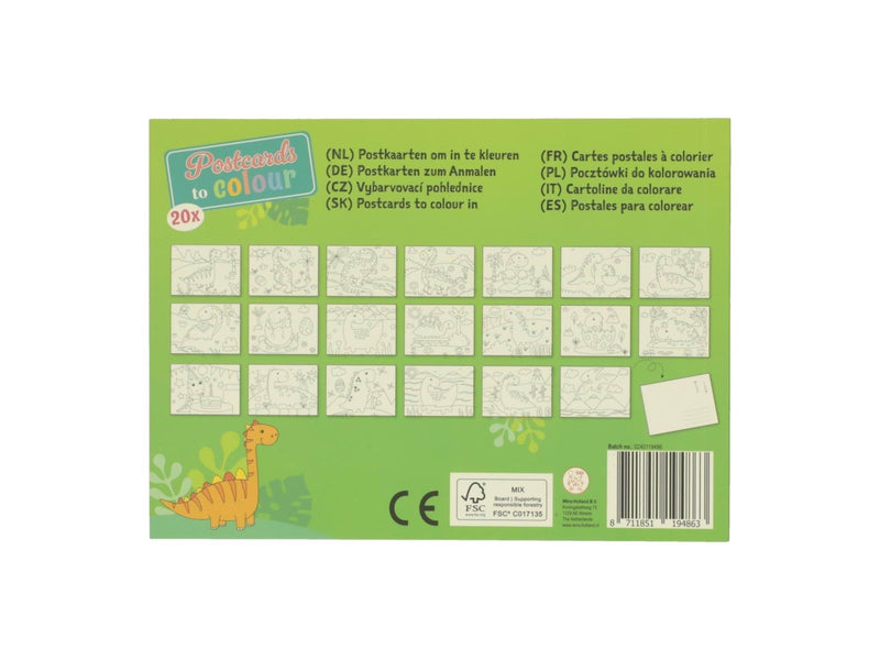 Wins Holland - Postcards Coloring Dinosaur