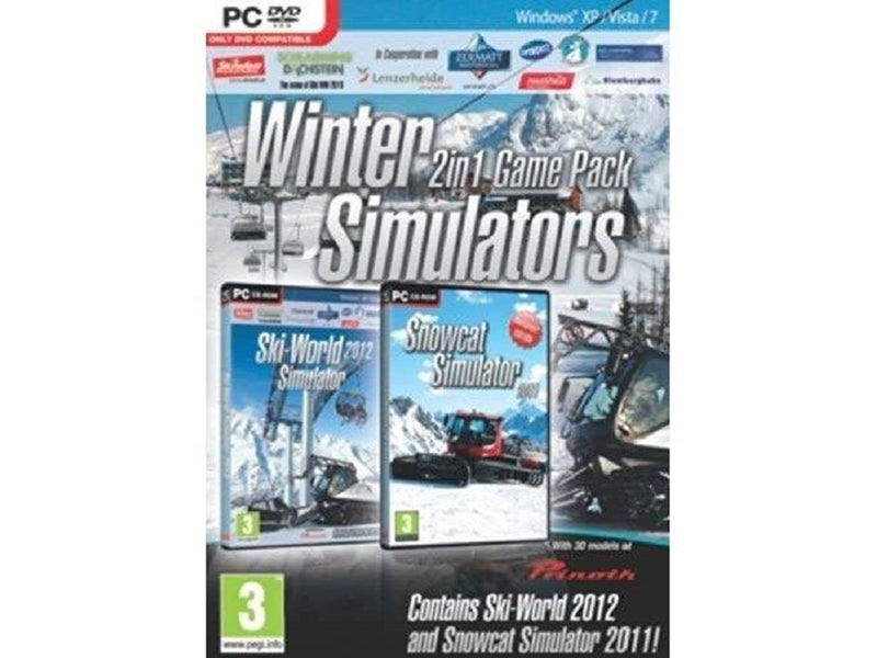 Winter Simulators (Ski World 2012 & Snowcat Simulator 2011) 2 in 1 PC Game Pack - Windows - Simulator - PEGI 3