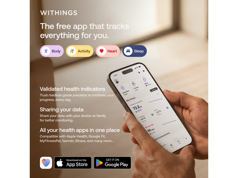 Withings Analysewaage Body Smart - Weiß Weiß