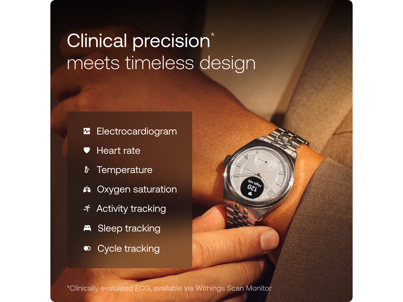 Withings ScanWatch Nova Brilliant Edition 39mm - Titanium Silver