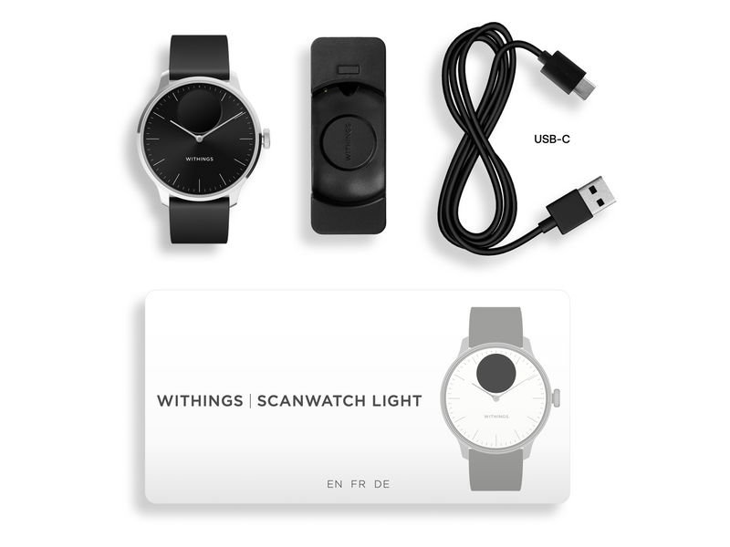 Withings Scanwatch Light - Schwarz - 37 mm