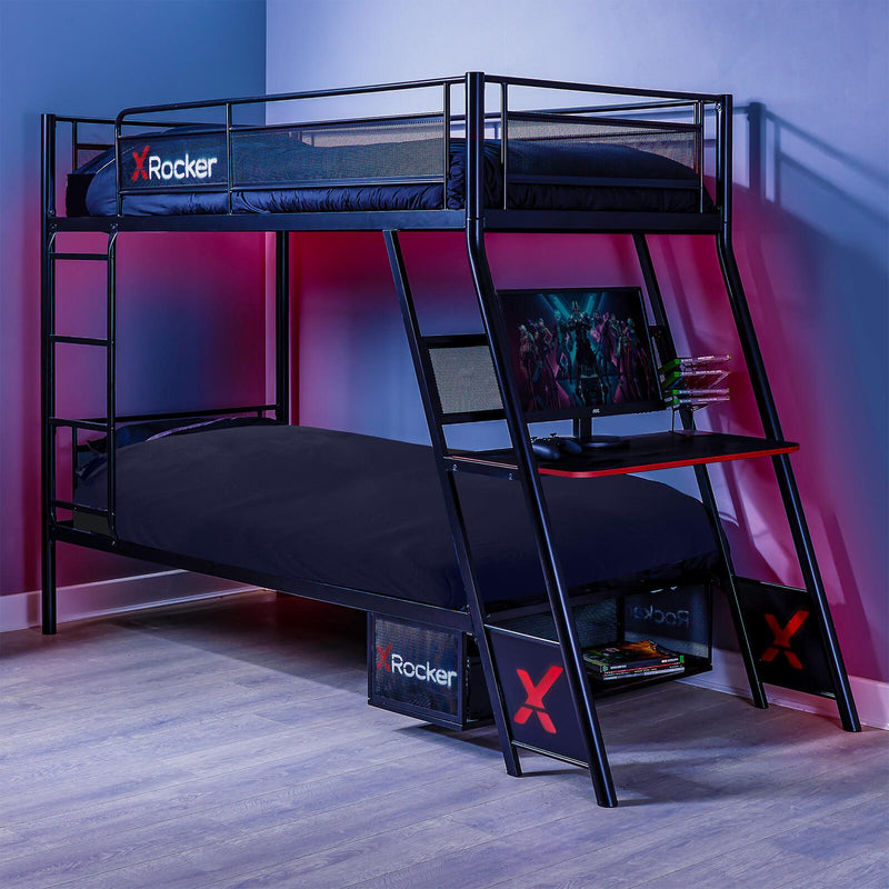 X Rocker Armada Gaming-Etagenbett mit Schreibtisch