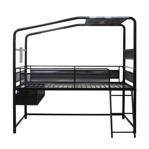 X Rocker Midsleeper Contra Gaming-Bett mit TV-Halterung für Kinder & Jugendliche - schwarz