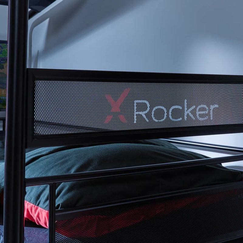 X Rocker Midsleeper Contra Gaming-Bett mit TV-Halterung für Kinder & Jugendliche - schwarz