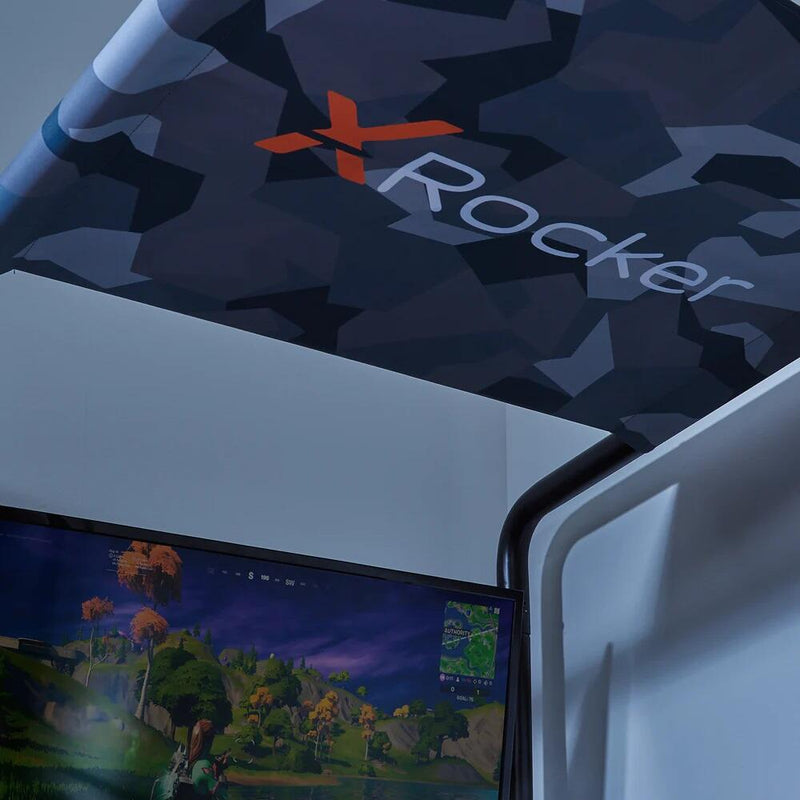 X Rocker Midsleeper Contra Gaming-Bett mit TV-Halterung für Kinder & Jugendliche - schwarz