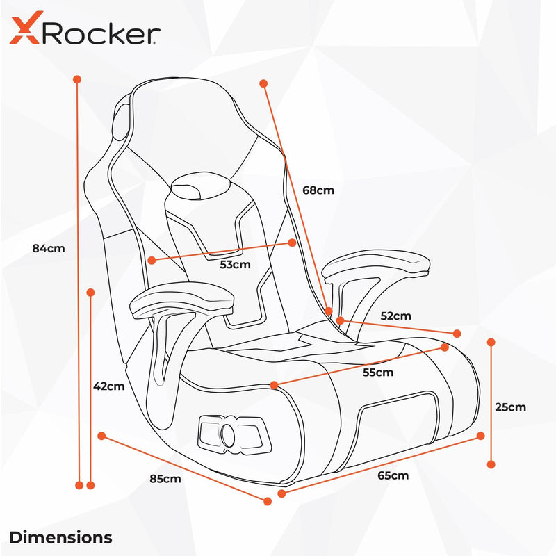 X Rocker G-Force Sport 2.1 Floor Rocker Gaming-Bodensessel mit Audiosystem und Subwoofer - schwarz