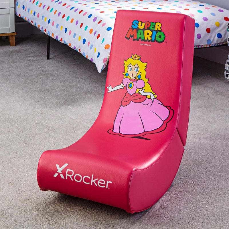 X Rocker Nintendo Super Mario™ Floor Rocker Gaming-Bodensessel im Peach Design für Kinder & Jugendliche - pink