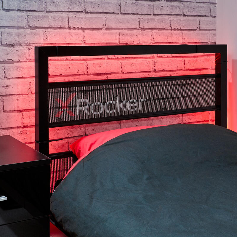 X Rocker Basecamp Metall Gaming-Bett mit TV-Halterung für Kinder & Jugendliche - schwarz