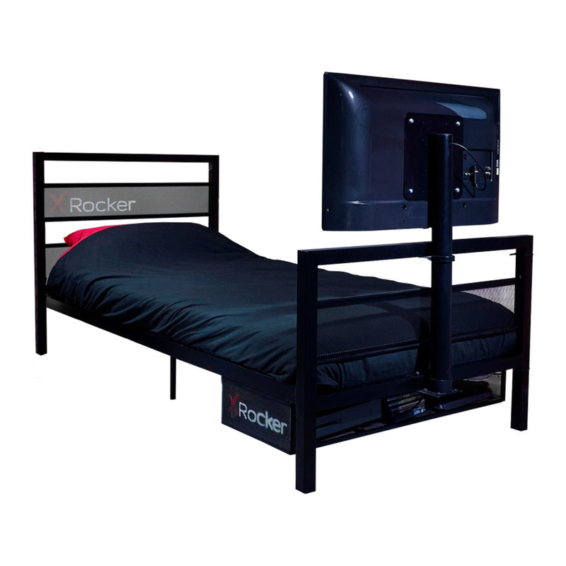 X Rocker Basecamp Metall Gaming-Bett mit TV-Halterung für Kinder & Jugendliche - schwarz