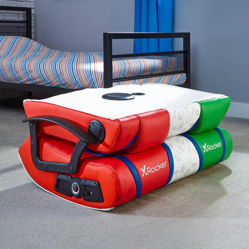 X Rocker Nintendo Super Mario™ Dual Rivals Floor Rocker Gaming-Bodensessel für Kinder & Jugendliche mit 2.1 Soundsystem