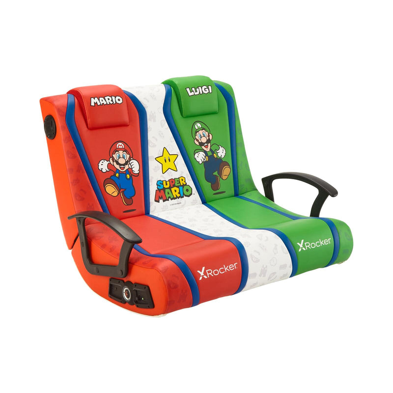 X Rocker Nintendo Super Mario™ Dual Rivals Floor Rocker Gaming-Bodensessel für Kinder & Jugendliche mit 2.1 Soundsystem