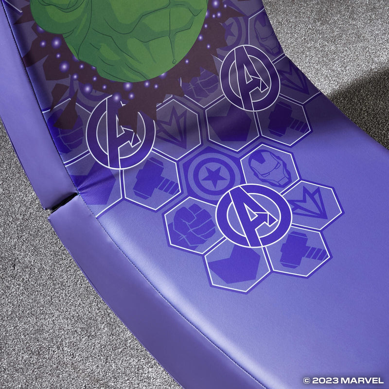 X Rocker Marvel™ Hulk Floor Rocker Gaming-Bodensessel für Kinder & Jugendliche - lila