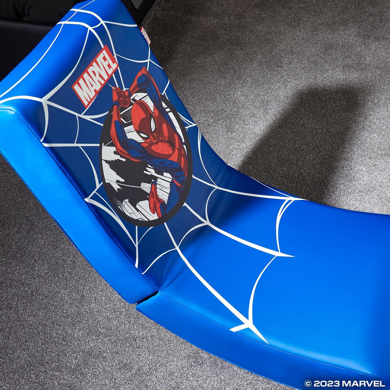 X Rocker Marvel™ Spider-Man Floor Rocker Gaming-Bodensessel für Kinder & Jugendliche - blau